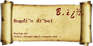 Bugán Ábel névjegykártya